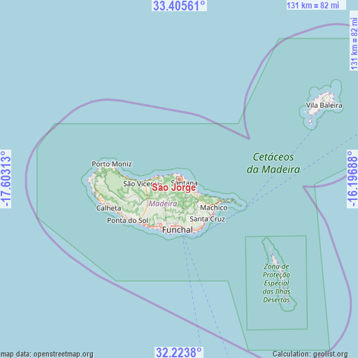 São Jorge on map