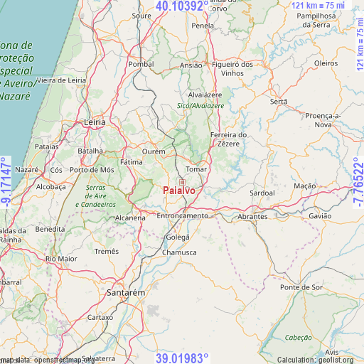 Paialvo on map