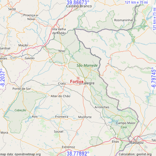 Fortios on map