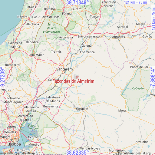 Fazendas de Almeirim on map