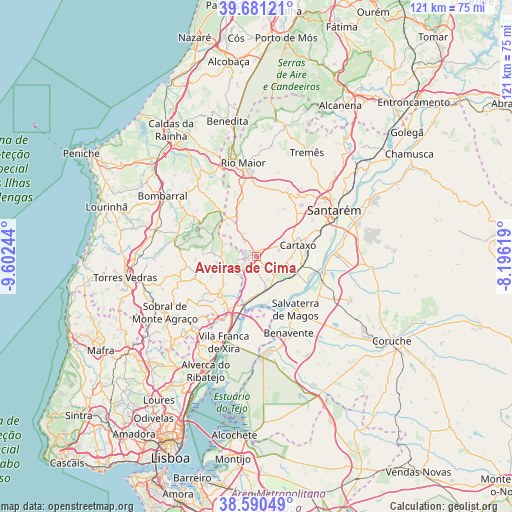 Aveiras de Cima on map
