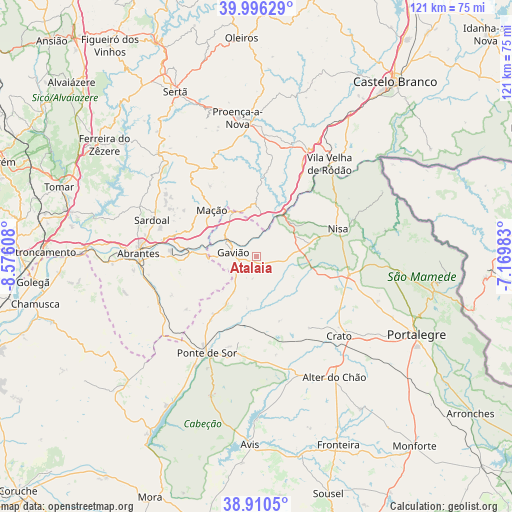 Atalaia on map