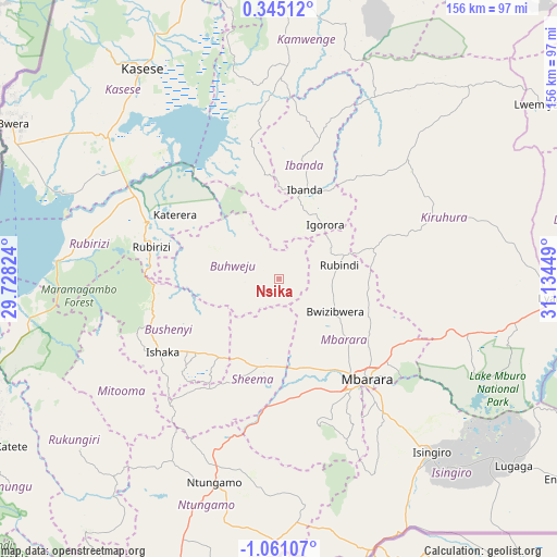 Nsika on map