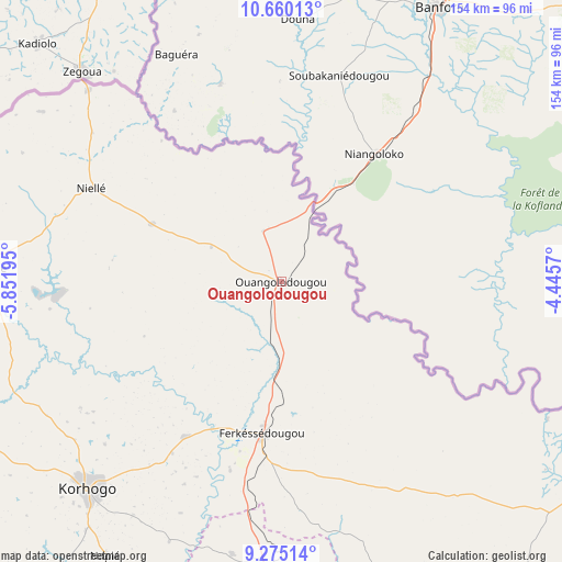 Ouangolodougou on map