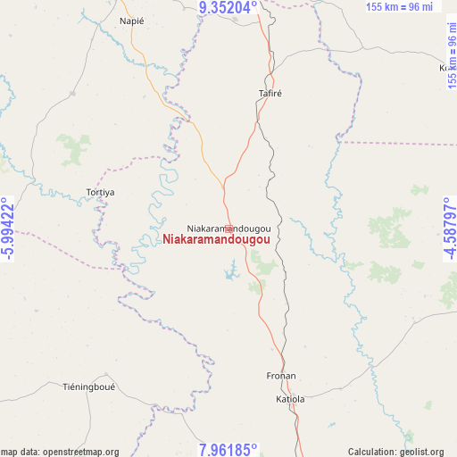 Niakaramandougou on map