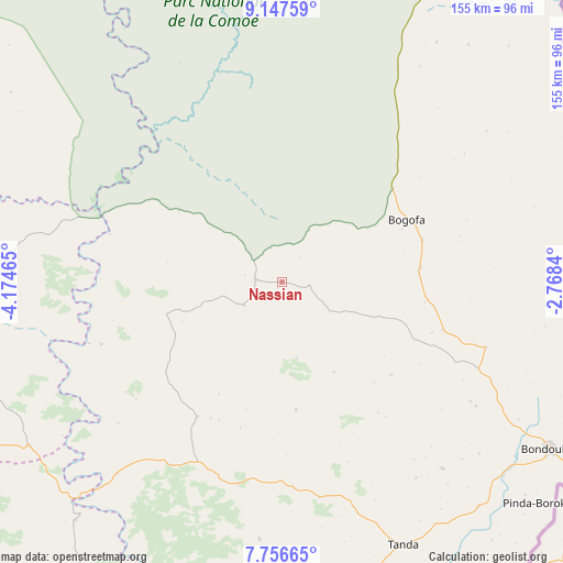 Nassian on map