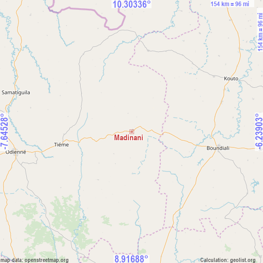 Madinani on map