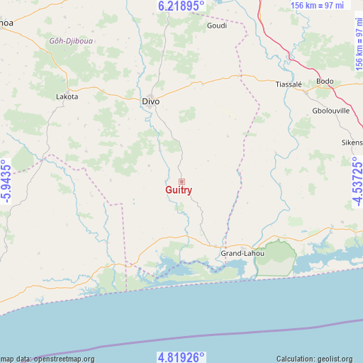 Guitry on map