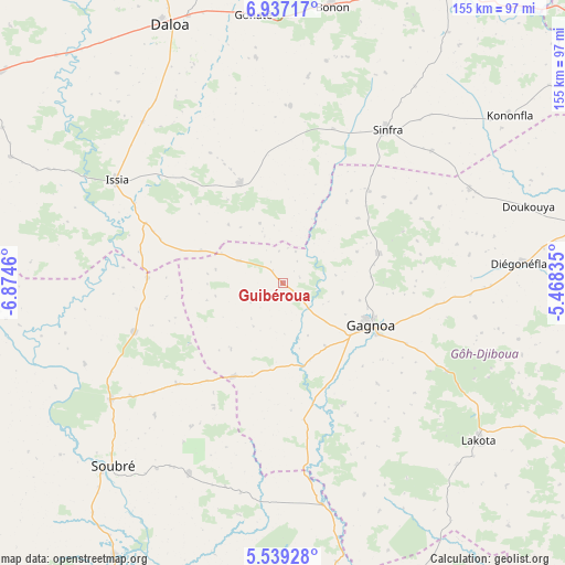 Guibéroua on map