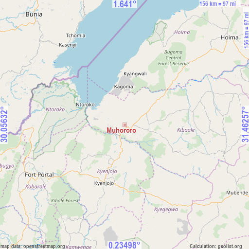 Muhororo on map