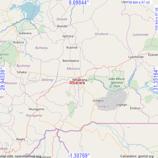 Mbarara on map