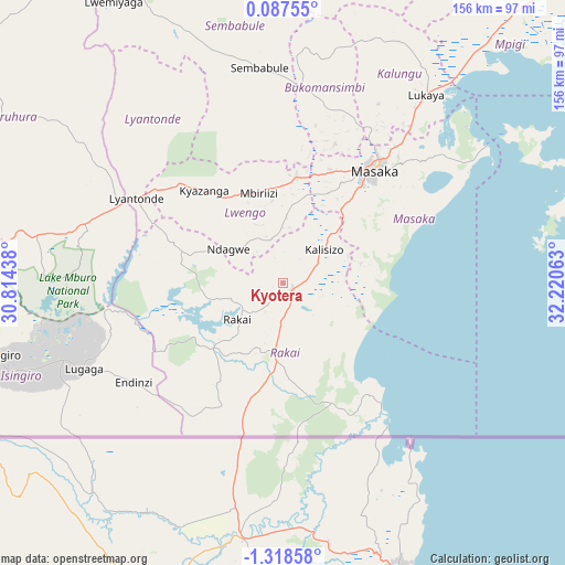 Kyotera on map