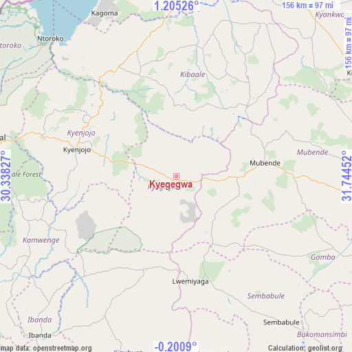 Kyegegwa on map