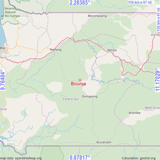 Bicurga on map