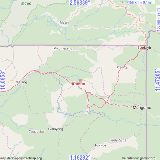 Añisoc on map