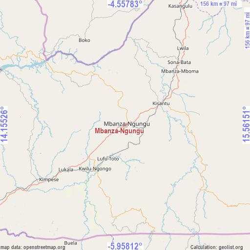 Mbanza-Ngungu on map