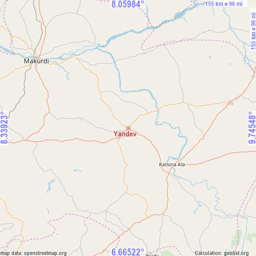 Yandev on map