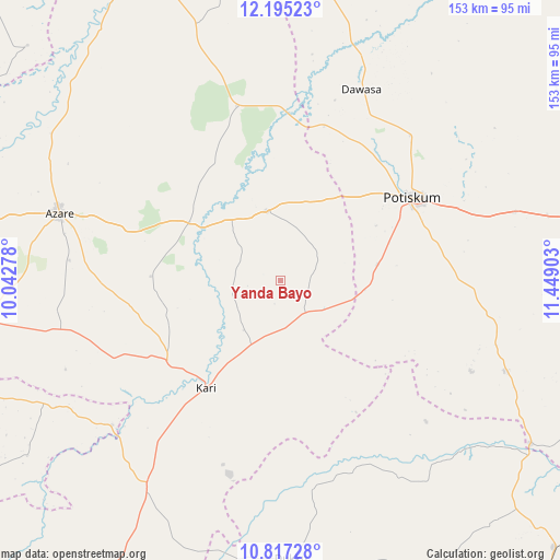 Yanda Bayo on map