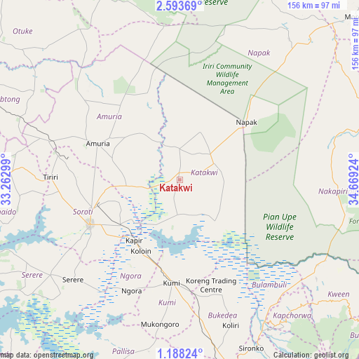Katakwi on map