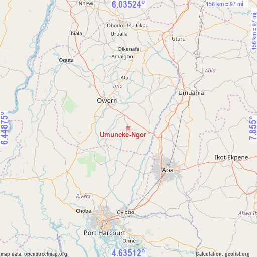Umuneke-Ngor on map
