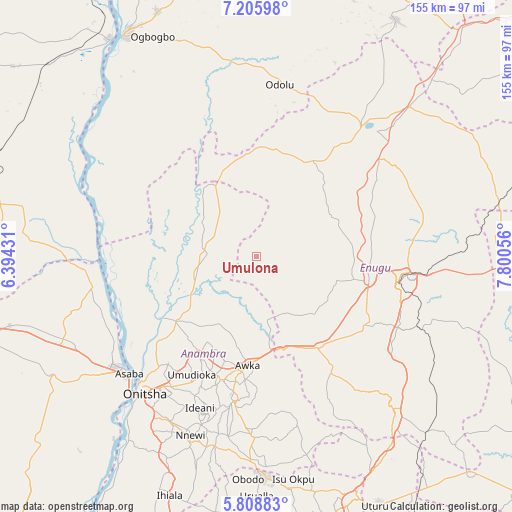 Umulona on map
