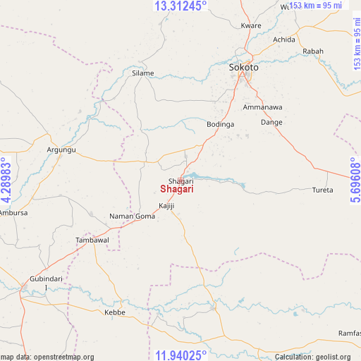 Shagari on map