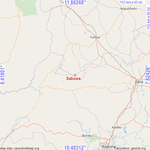 Sabuwa on map