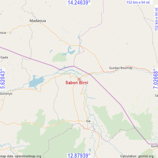 Sabon Birni on map