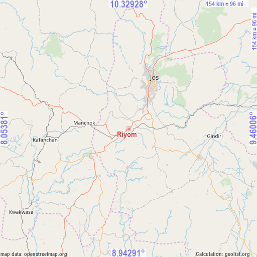 Riyom on map