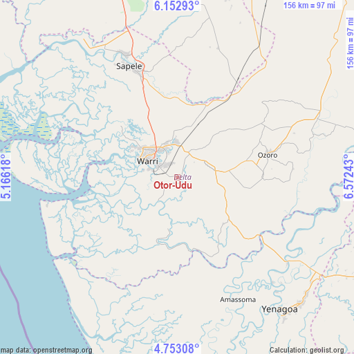 Otor-Udu on map