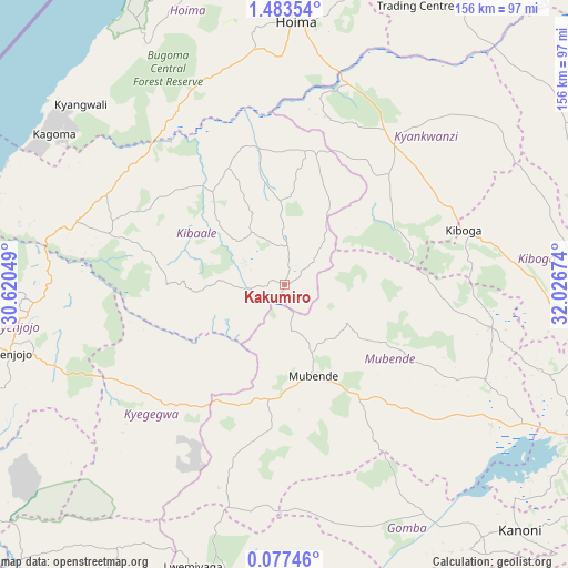 Kakumiro on map