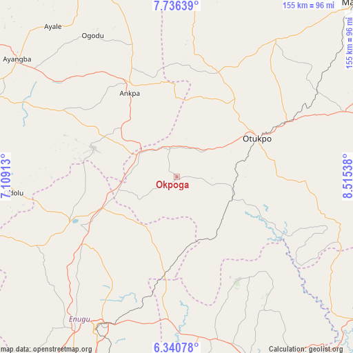 Okpoga on map