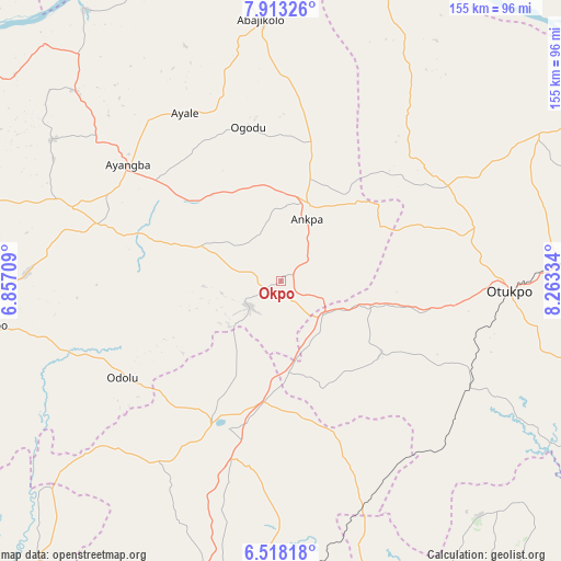 Okpo on map