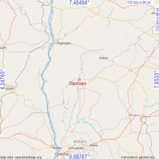 Ogurugu on map