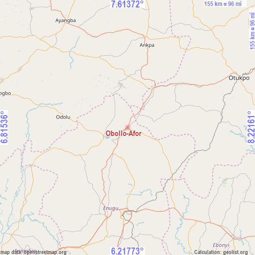 Obollo-Afor on map