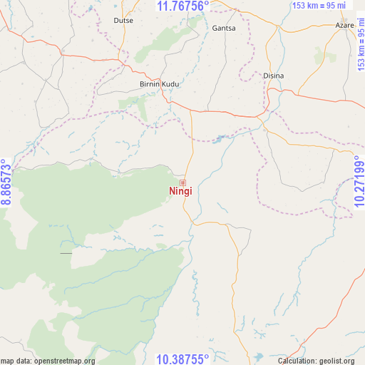 Ningi on map