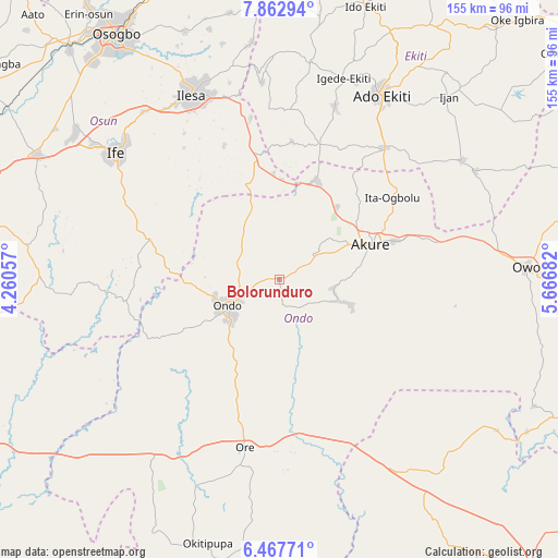 Bolorunduro on map