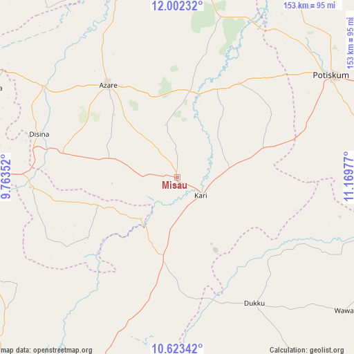 Misau on map