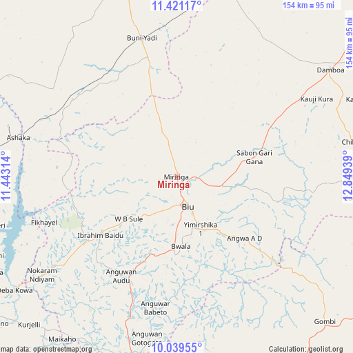 Miringa on map