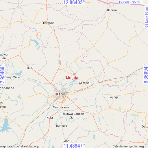 Minjibir on map