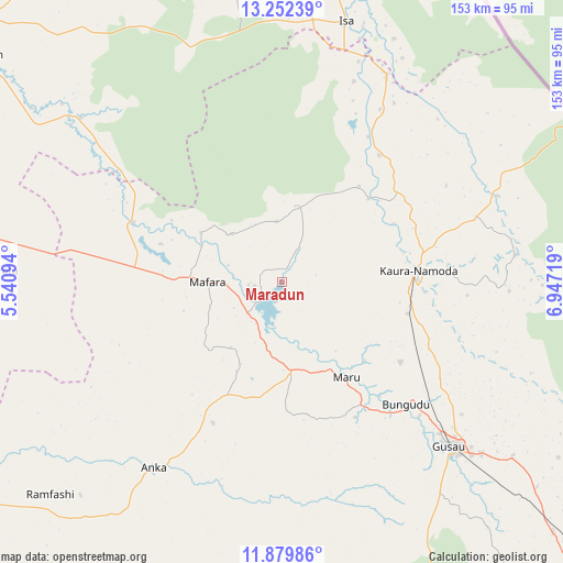 Maradun on map