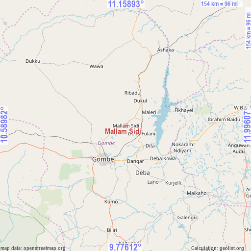 Mallam Sidi on map