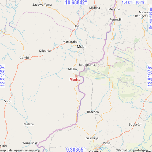 Maiha on map