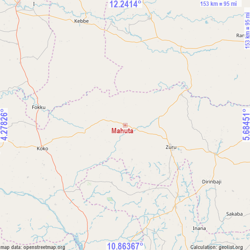 Mahuta on map