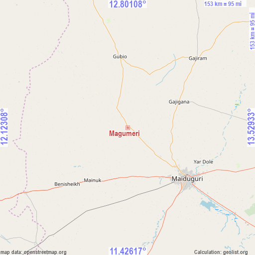 Magumeri on map