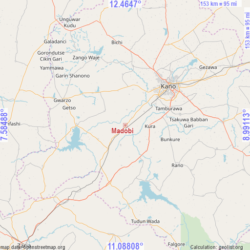 Madobi on map
