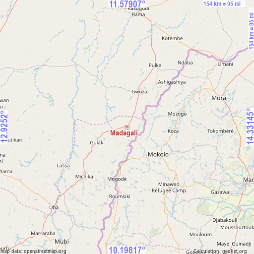 Madagali on map