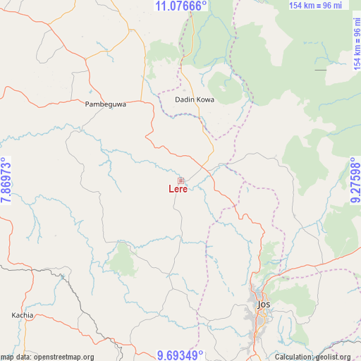 Lere on map