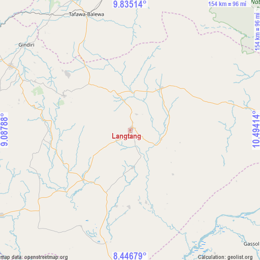 Langtang on map