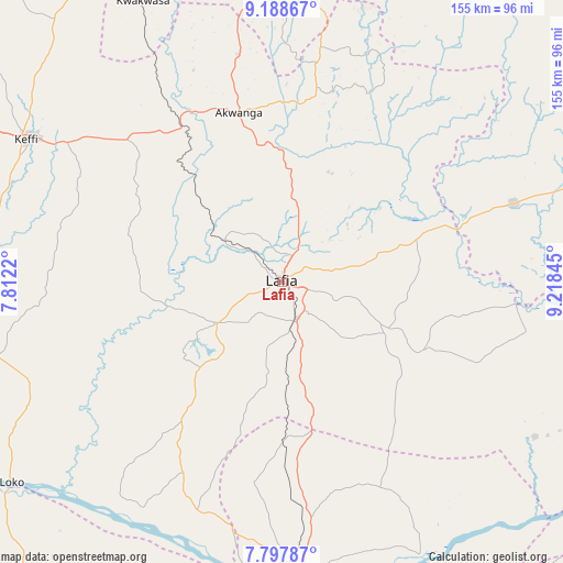 Lafia on map
